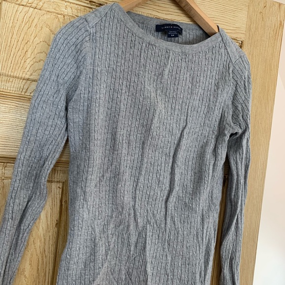 Tommy hilfiger gray knit long sleeve - Picture 3 of 7